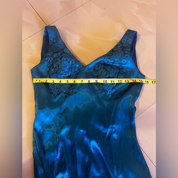 CESAR ROSARIO Ladies Blue Formal Dress Ball Gown Asimétrico Wedding Party . PROM - Picture 7 of 16